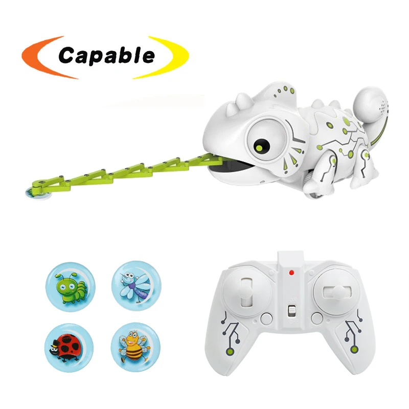Novelty radio control toy RC Chameleon Pet Toys child Color Change Light Bug Catching Action Gifts other Toys For Children Kids
