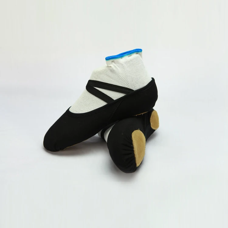 S5032 foldable ballet slippers wholesale leather ballet shoes wide dance shoes chinese dance shoes