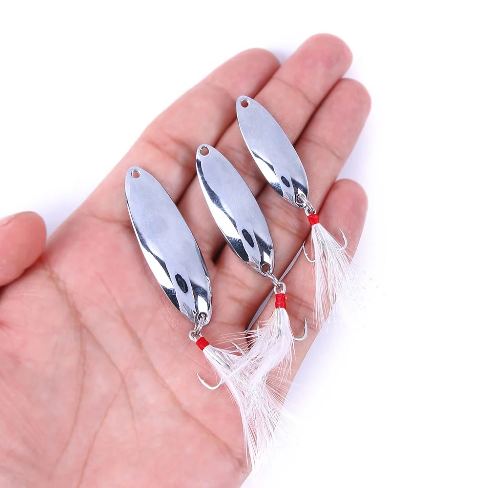 5g/7g/10g customized metal spinner spoon fishing lure hard baits bass fishing gear