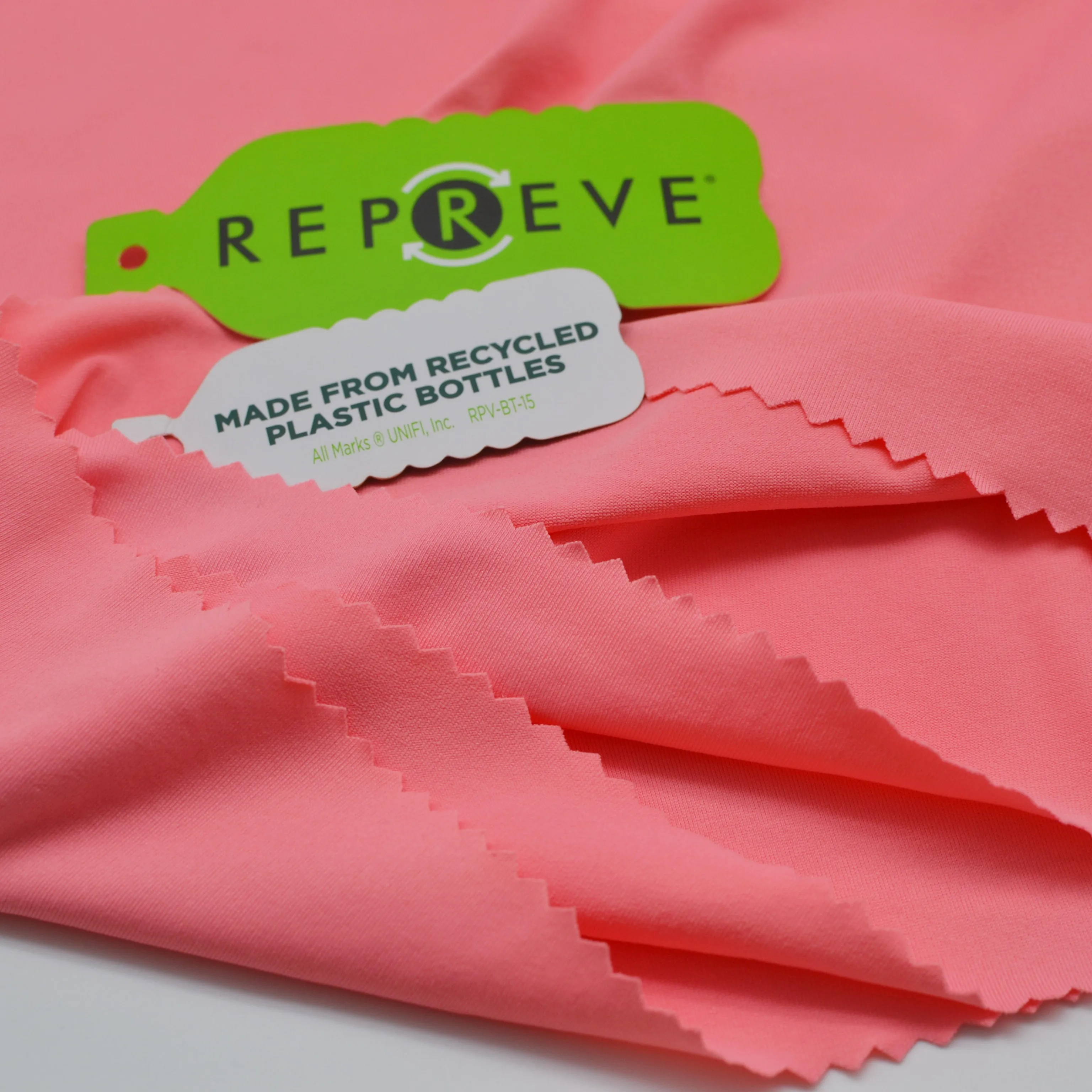 REPREVE 92% recycled polyester 8% spandex single jersey fabric for sportswear