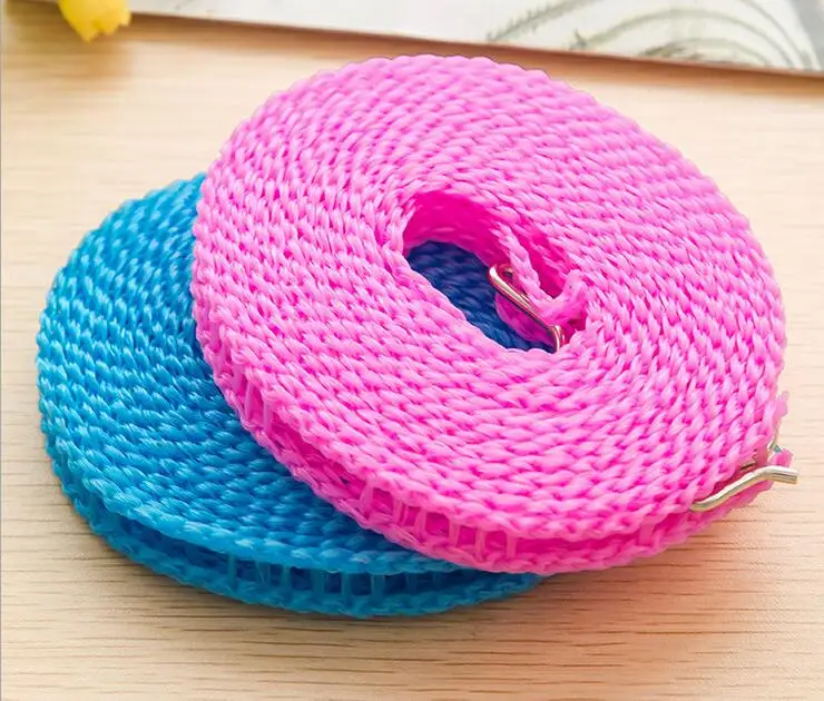 Q0020 Hot 3M 5M Long Nylon Clothesline Non Slip Drying Clothes Hangers Rope Outdoor Cloth Hanging Rope High Quality Cloth Dryer