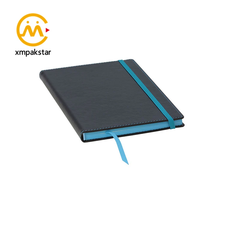 Custom printed colorful PU leather notebook notepad diary note book with elastic band