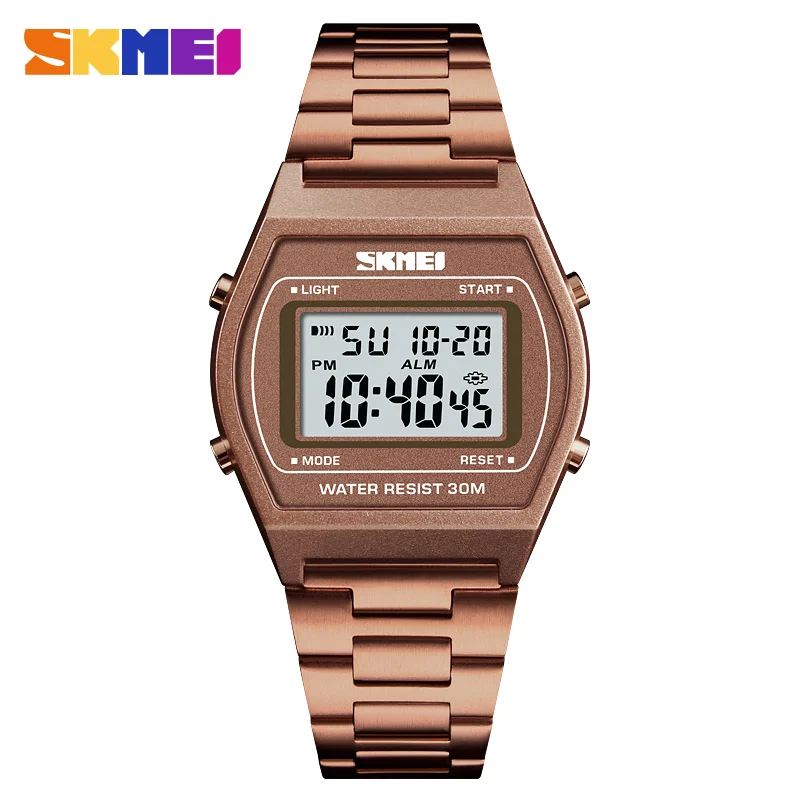 alibaba china watches SKMEI 1328 fashion digital waterproof men gold watches luxury jam tangan pria