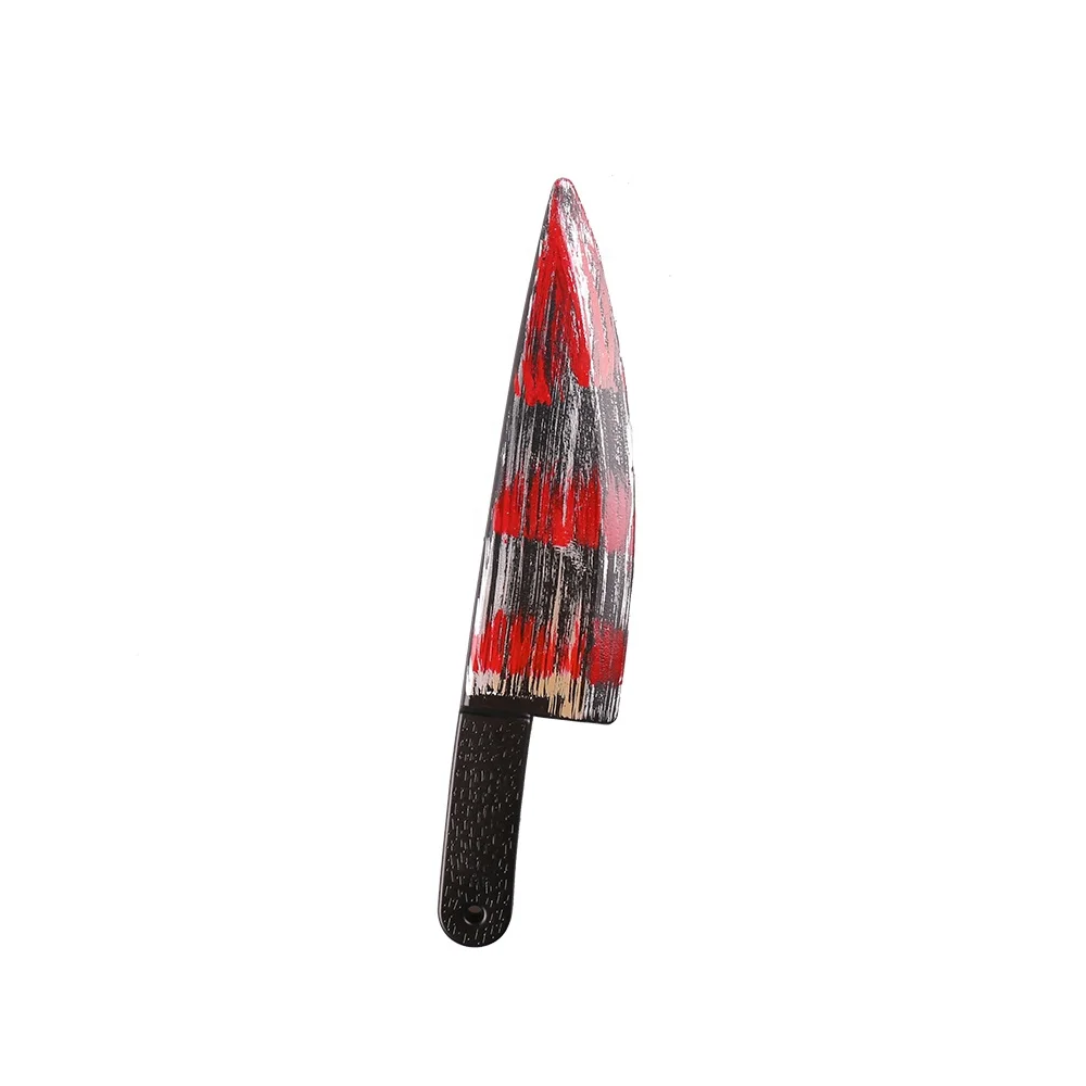 Halloween props Bloody Butcher Knife Prop Fake Costume Knives Halloween Plastic Bloody Knife
