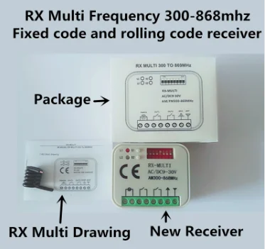 hcs301 rolling code chip remote controller 300-868mhz