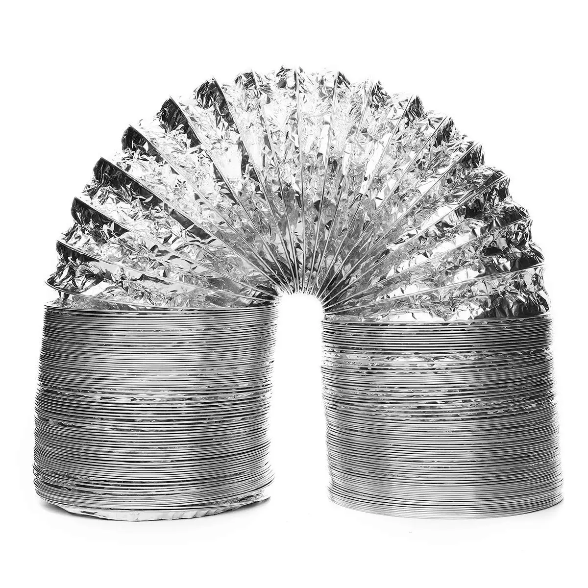 
6 inch 10 Meter Aluminum Heat Resistant Material Flexible Duct Pipe Hose Manufacturer for HVAC system/Ventilation 