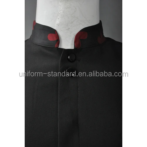 Customized logo long sleeve design hotel receptionist uniform hotel staff uniform