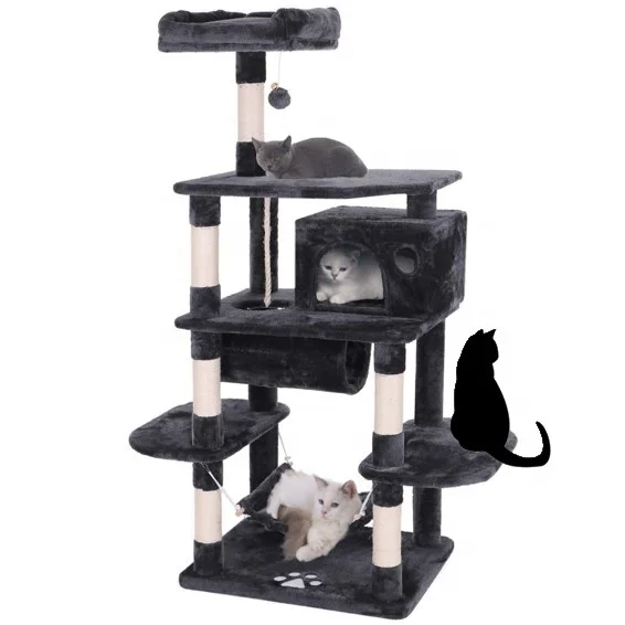 
Luxury Cat Furniture Large Deluxe Cat Condo House Oem Factory Fashion Scratcher Tower Cat Tree 
