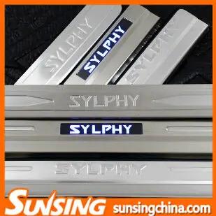 stainless steel OEM car door sill with led door sill plate door sill scuff plate