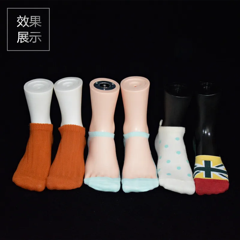 New design plastic female foot mannequin with 5 toes for socks and flip flops display