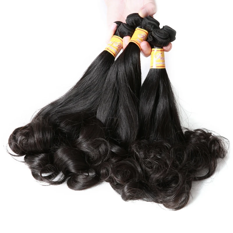 Funmi Hair Egg Curl Natural Black Pissy Curls Bundles Double drawn Remy hair Magic Curls Hair