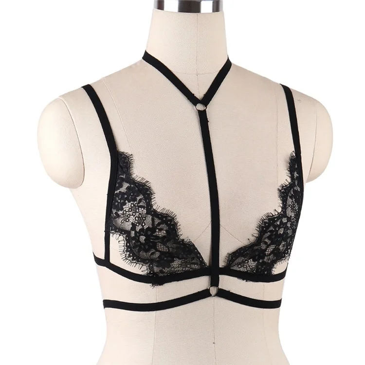 Sexy Bras For Women Elastic Strappy 2018 bra Hollow Out Sexy Push Up Bra halter bralette bandage lingerie Crop top