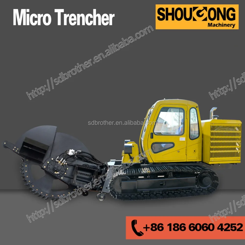 Micro Trenching Machine Fiber Optic Cable Burying