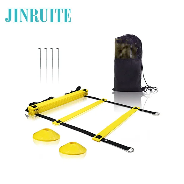 Speed Agility Ladder with 10 Soccer Cones & 4 Metal Pegs