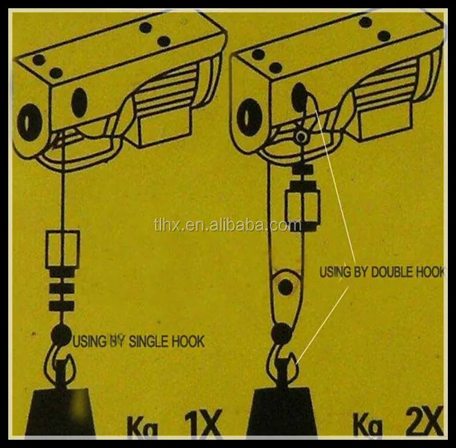 PA1000 500/1000kg capacity mini electric hoist winch