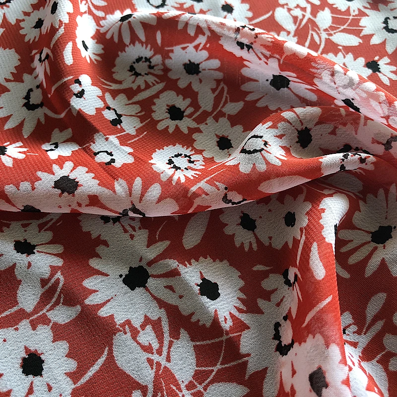 DIFFERENT KINDS OF SMALL FLOWER PRINTED CHIFFON FABRIC FOR CLOTHING
