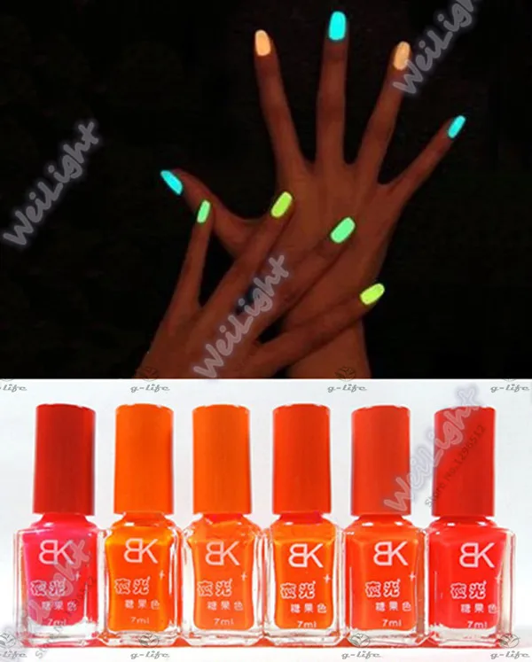 2015 Hot sale 1 pcs The series of 20 color BK 7ml Fluorescent Non toxic Nail