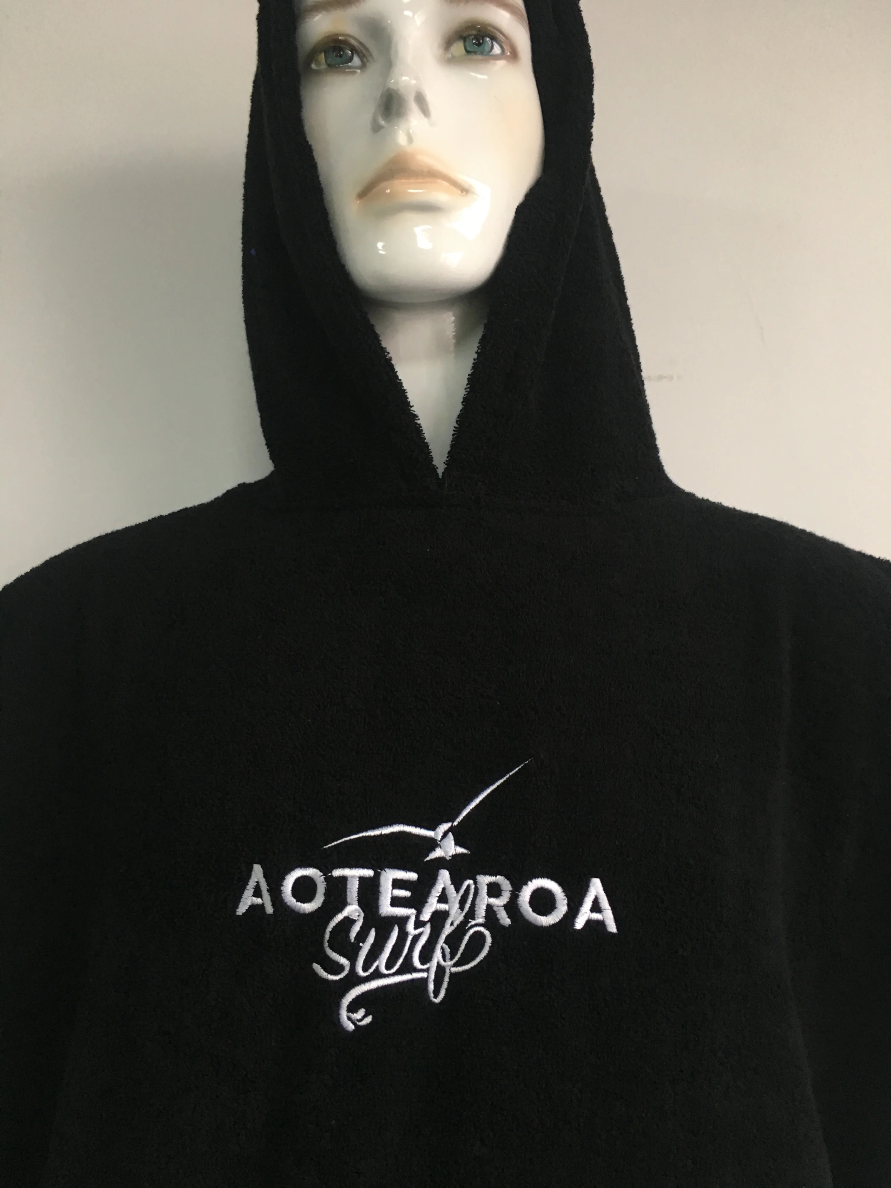 Quick dry cotton changing robe adult custom hooded poncho towel adult surfing poncho towel