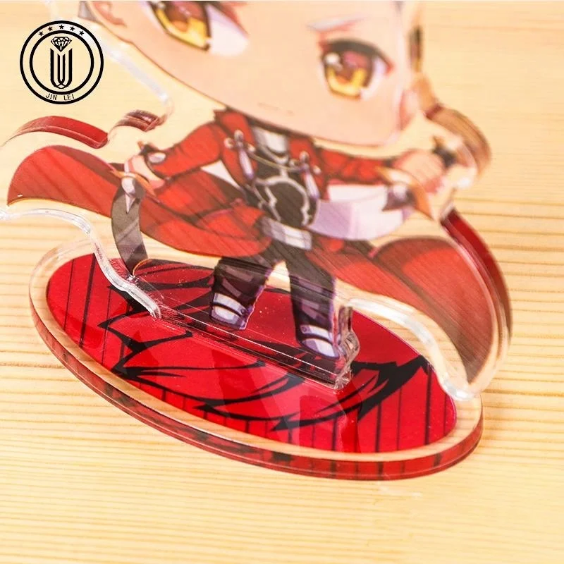 Пользовательские чай аниме стенд двухсторонние акриловые стоящего