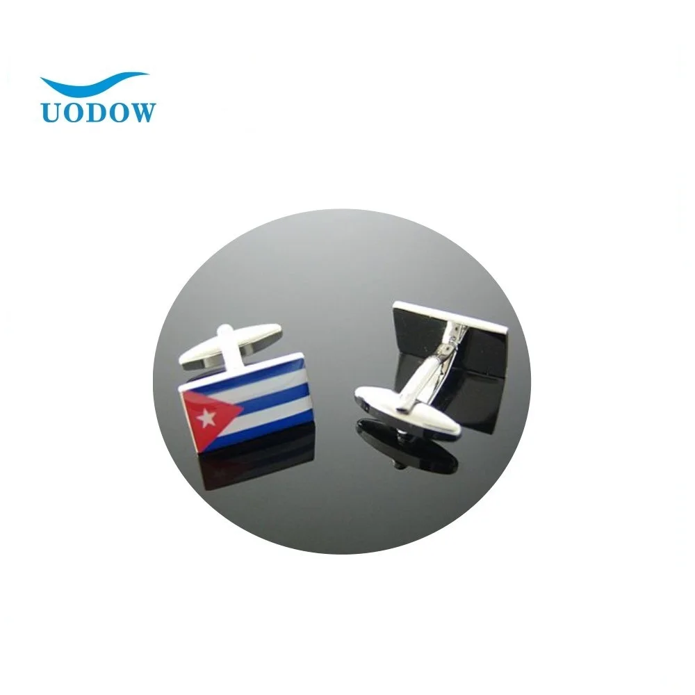 Custom Silver Engraved Logo Luxury cufflinks for Men