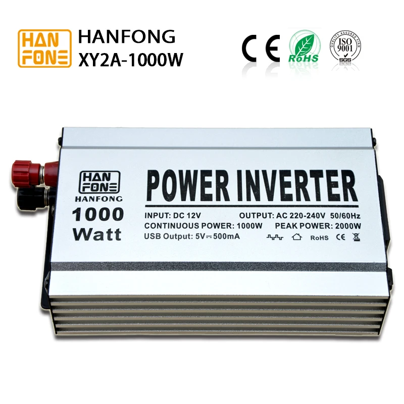 1000w inverter 12v dc to 200v/240v ac full aluminum mini solar inverter