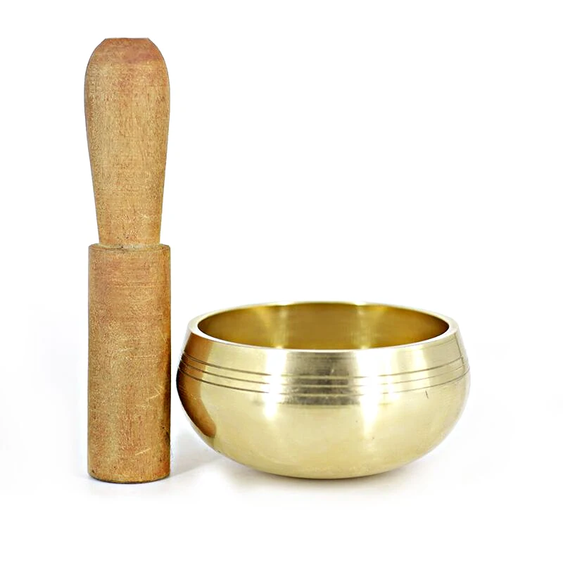 For Yoga Meditation and sound cure The Small Gloden Tibetan Singing bowl
