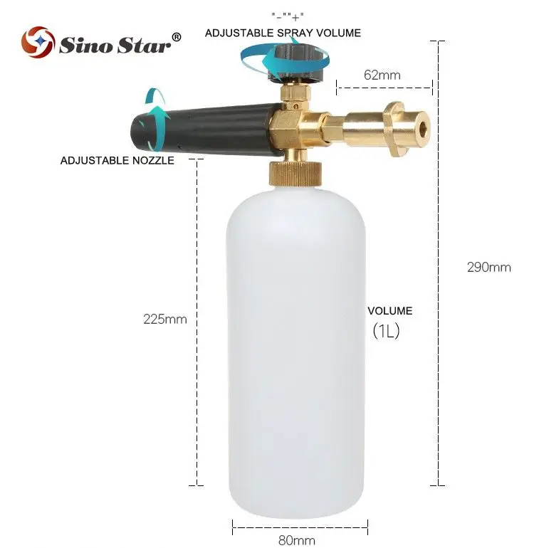 China form wash foam gun with mesh filter snow foam lance for customization with 1/4 quick connector