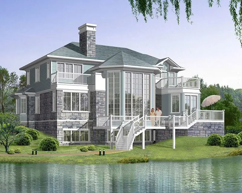 
Australian Standard Prefabricated Houses / Steel Frame Prefab two storey House And Villas With Garage 