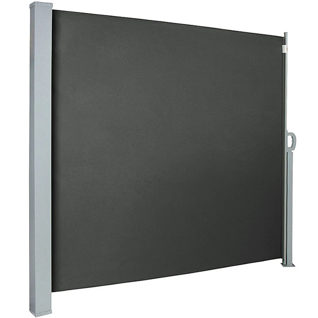 
Retractable Folding Screen Privacy Divider with Steel Pole, Side Awning 