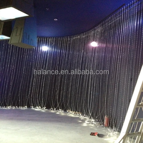 Bridge artificial waterfall water curtain and twinkle fiber curtain outdoor water fountain