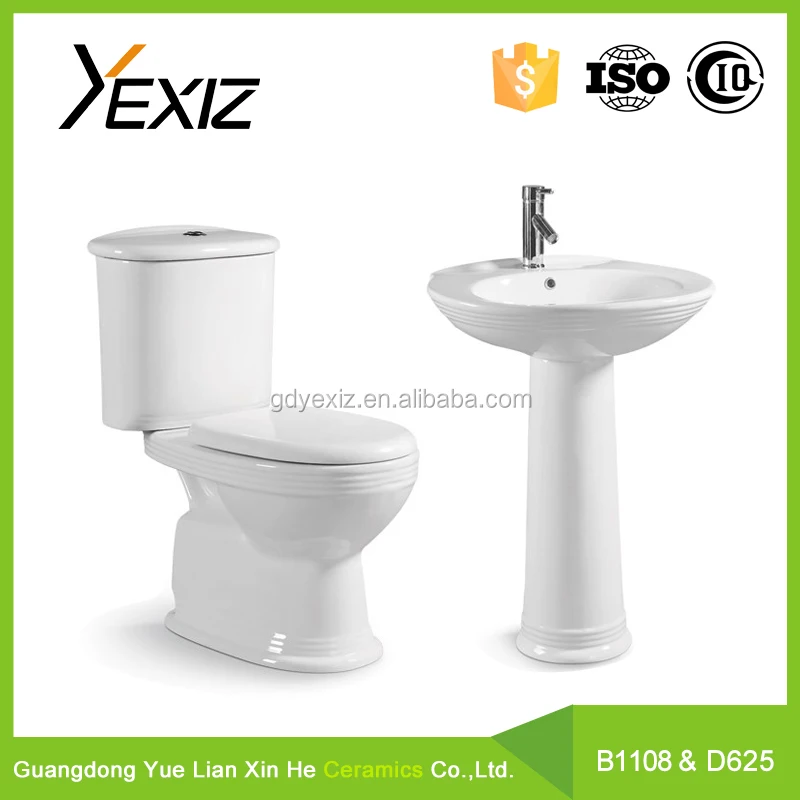 
B1108&D625 YEXIZ the Most Popular New Sanitary Wares from China Factory Ceramic Bathroom Sets Toilet 