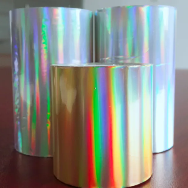 Hot Stamping Foils Rainbow Silver for Plastic and Paper Cards Aluminum Pvc Plastic Roll Holographic White 1 Mm Plastic Roll