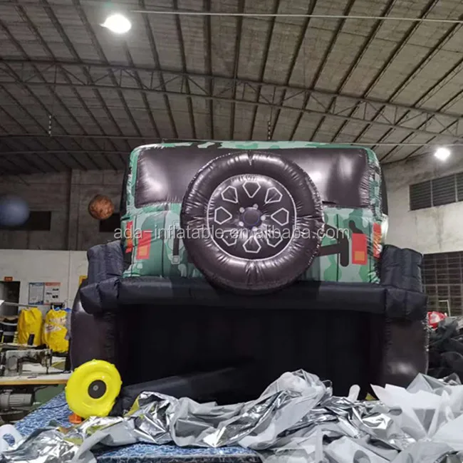 Гигантская камуфляжная модель автомобиля длиной 5 м надувной джип для мероприятий автомобиль рекламы ST1341