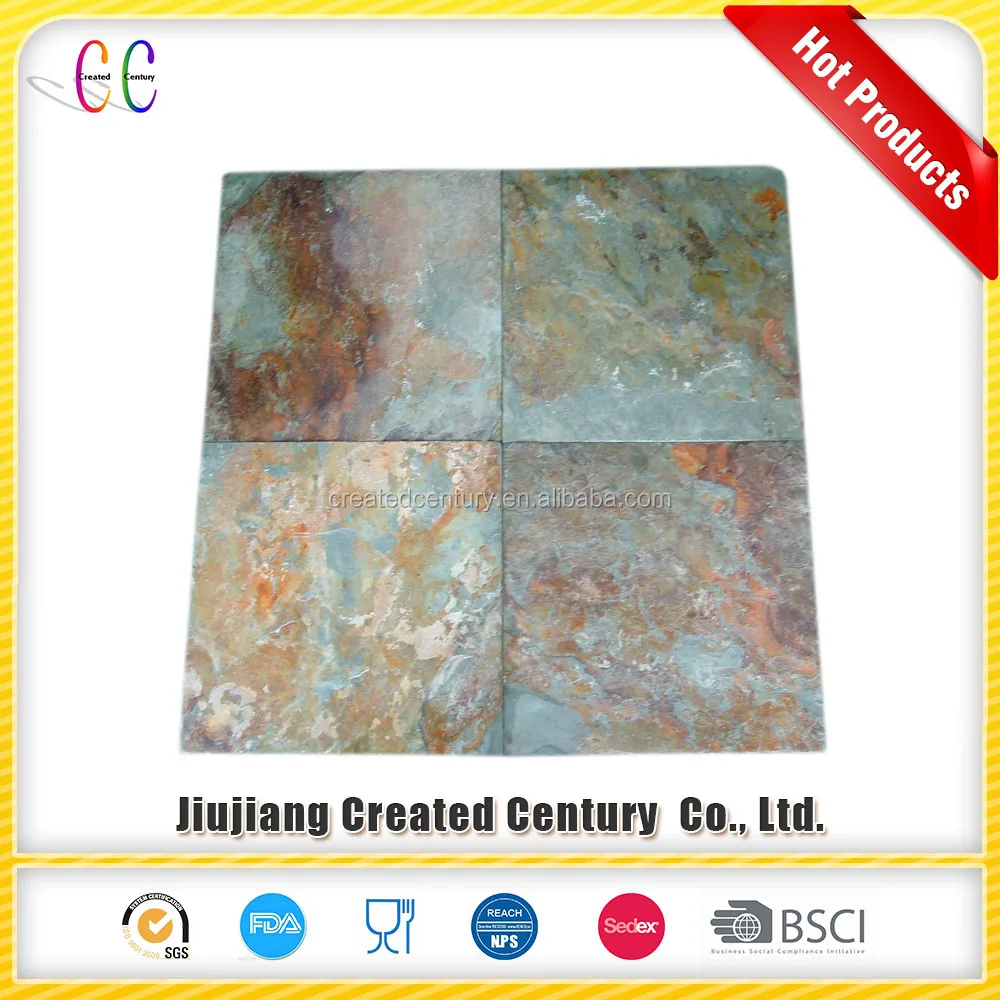
Outdoor floor tiles slate in laja raja color 