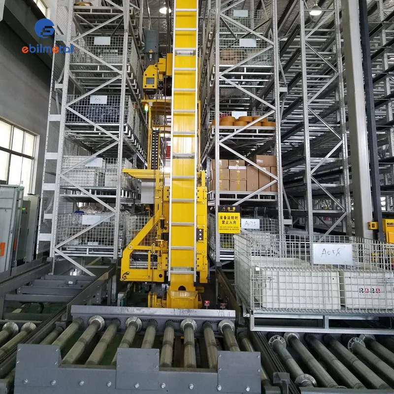 Warehouse Stacker Crane Automated Storage Retrieval Racking System