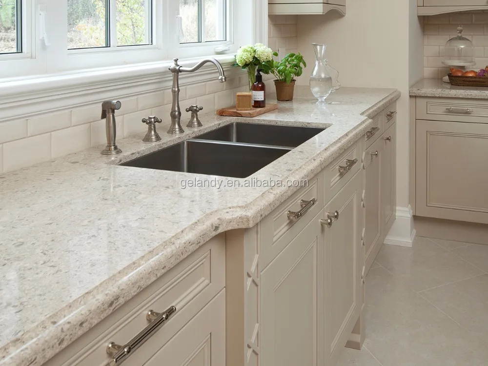 
Hot Sale Quartz Stone White Kitchen Tops Countertop 