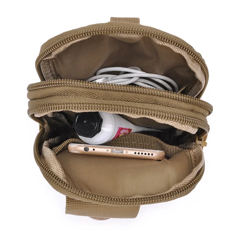 Multi-purpose compact army green waterproof utility gadget belt waist bag military tactical molle pouch