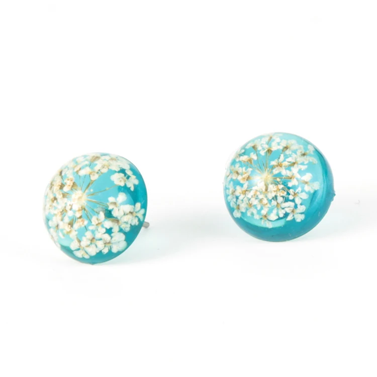 Earring Stone Woman Star Set New Model Transparent Resin Heart Stud Earrings