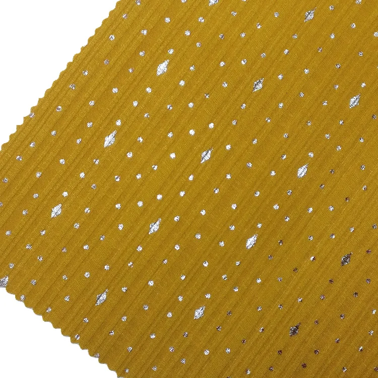 Keqiao Manufacture 95% Polyester 5% Elastane Mix Rib Sliver Knit Fabric