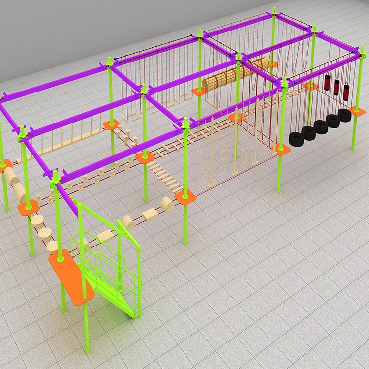 High Quality Rope Course Inflatable Water Obstacle Course For Sale Kids Attractions Amusement Park