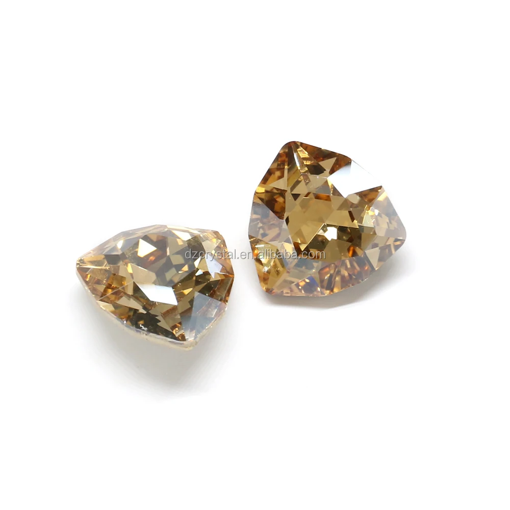 Wholesale Fat Triangle Shape Fancy Crystal Stone Shiny Color For Jewelry Making