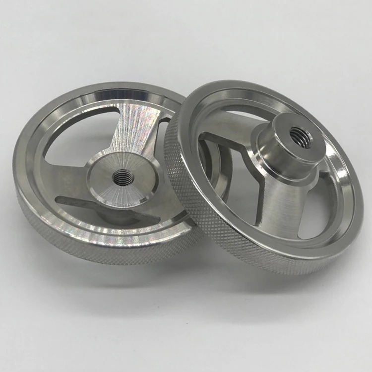 CNC machine tool 100mm 160mm stainless steel hand wheel metal control SUS316 hand wheel with handle