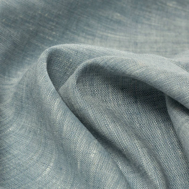 Дышащая тканая 100% льняная ткань для повседневного платья