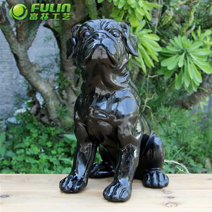 Статуя абстрактного английского бульдога из смолы фигурки французского для украшения дома и сада