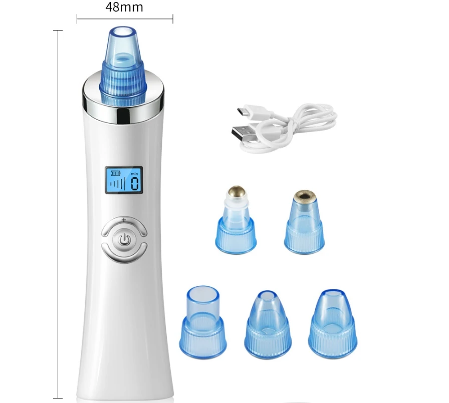 6 In1 Heads New Best Facial Handheld Electric Pore Nose Acne Vacuum Blackhead Remover for Home Use