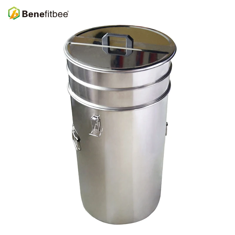 Beekeeping Equipment From China Double Filter Net Honey Bucket (201 Flat Cover) For Sales