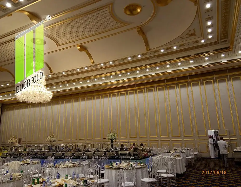 Fireproof partition wall for mosque room divider folding partition for muslim prayer folding room partition