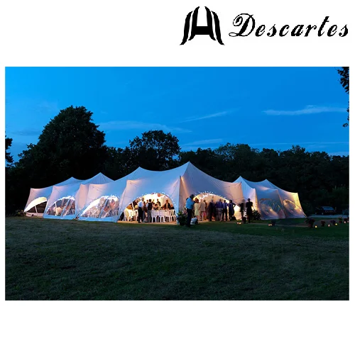 Outdoor Big Marquee Double Capri Stretch Tents For 300 People
