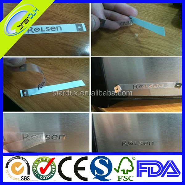 
3D logo sticker, electroplated metal sticker 