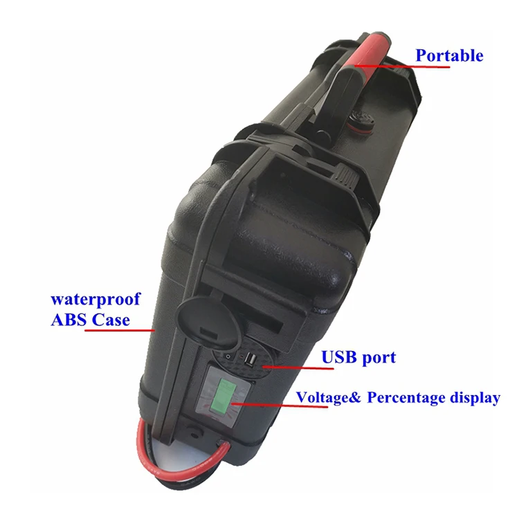 Waterproof 12V 120ah 100ah Lithium ion battery 12v with BMS 3s LCD display for fishing boat solar panel inverter+10A Charger
